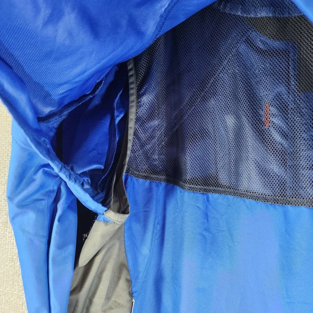 Novara Conversion Cycling Jacket to Vest Mens L Blue Zip Off‎ Sleeve Reflective